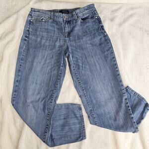 Talbots Jeans Simply Flattering Five Pocket Slim Straight Womens 10 Medium Blue